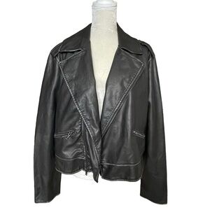 Lane Bryant Women’s Faux Leather Moto Biker Jacket Plus Size 18